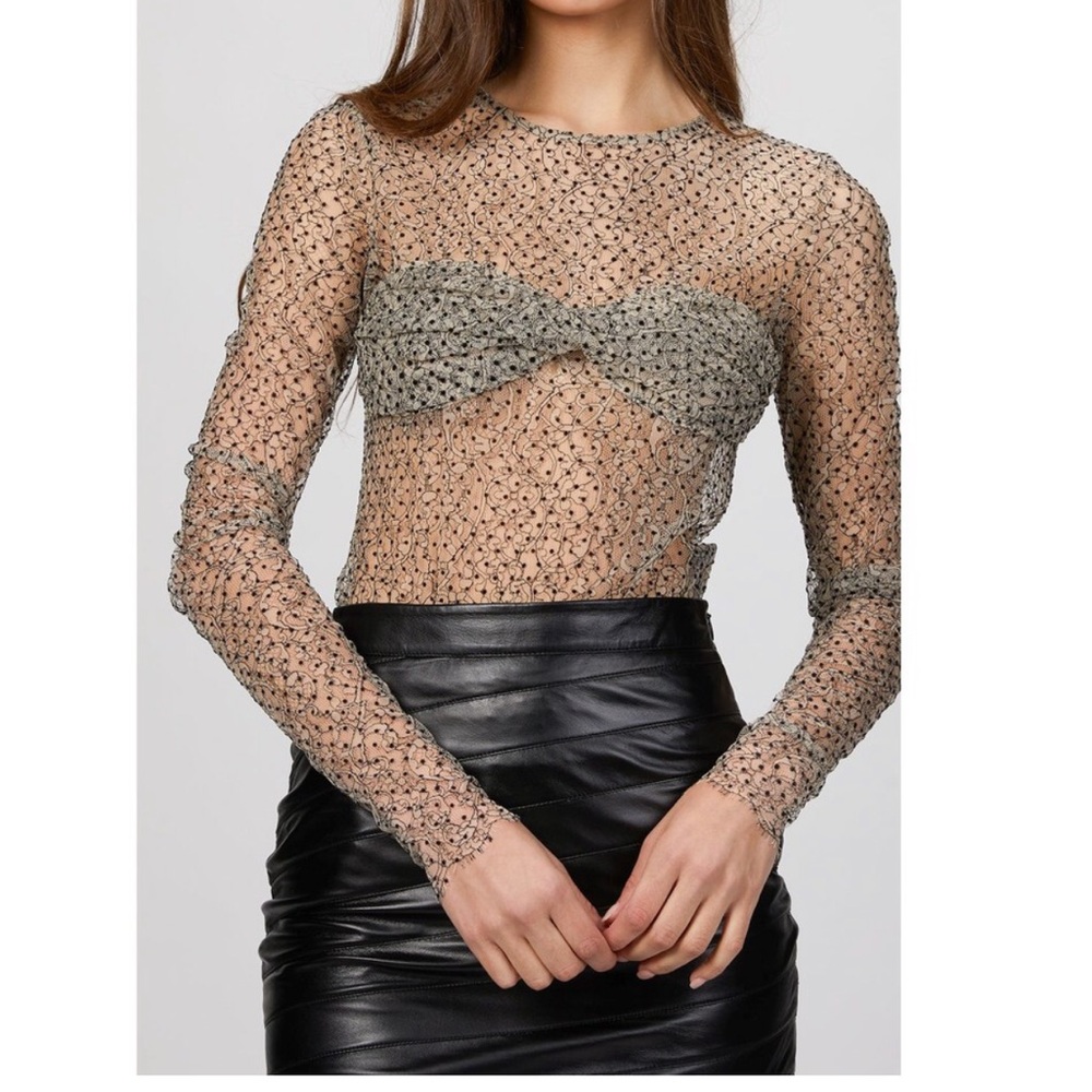 ZEYNEP ARCAY | POLKA DOT LACE BODYSUIT
